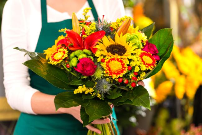 Продавщица цветов в Германии