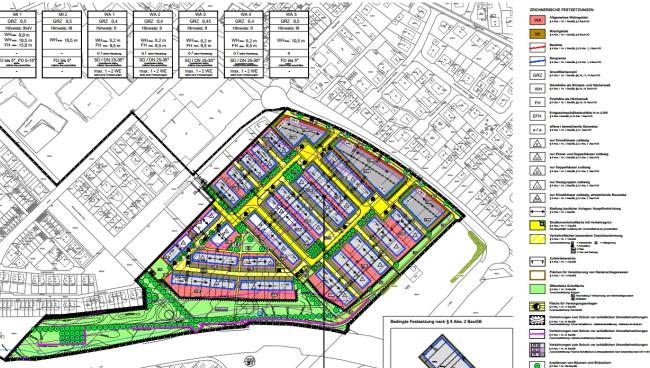 План застройки нового района в немецком городе