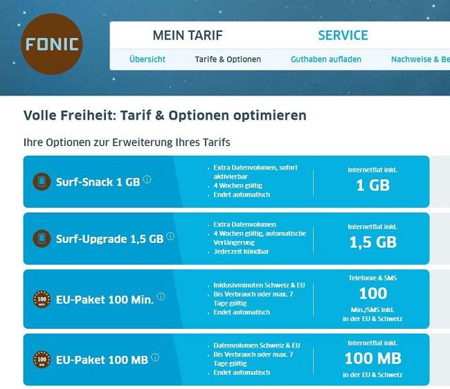 Фоник позволяет сменить тариф в любое время. Выбор тарифа Fonic