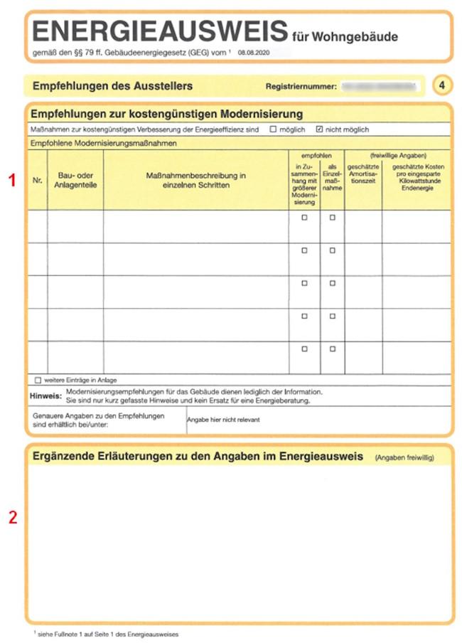 Energieausweiss четвёртая страница.
