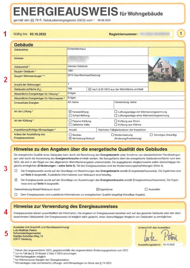 Energieausweiss первая страница.