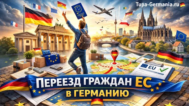 граждане ЕС переезжают в Германию