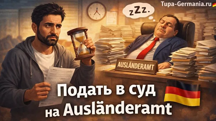 Немецкий чиновник отлынивает от работы.