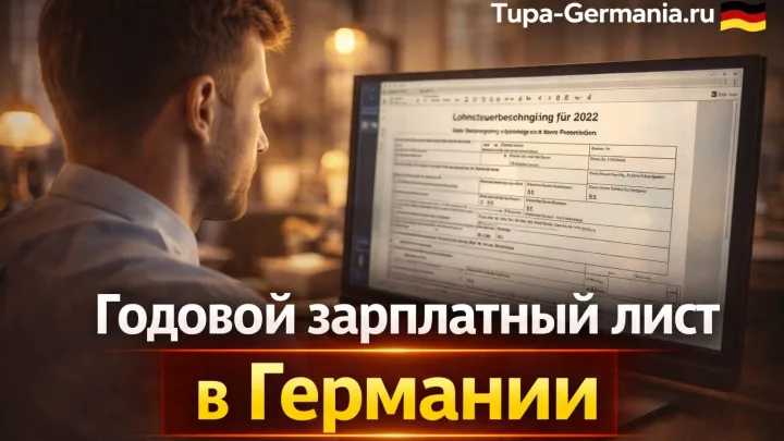 Справка об уплаченном налоге в Германии на ноутбуке