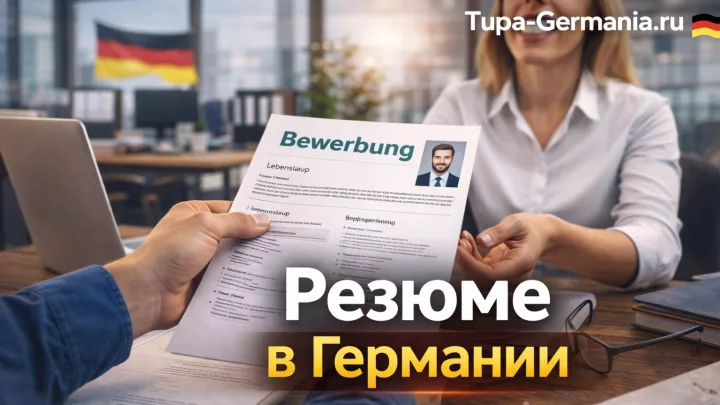 Соискатель подаёт резюме в Германии