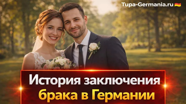 Брачная пара на свадьбе в Германии