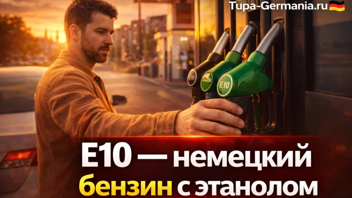 Марка бензина E10 на немецкой заправке