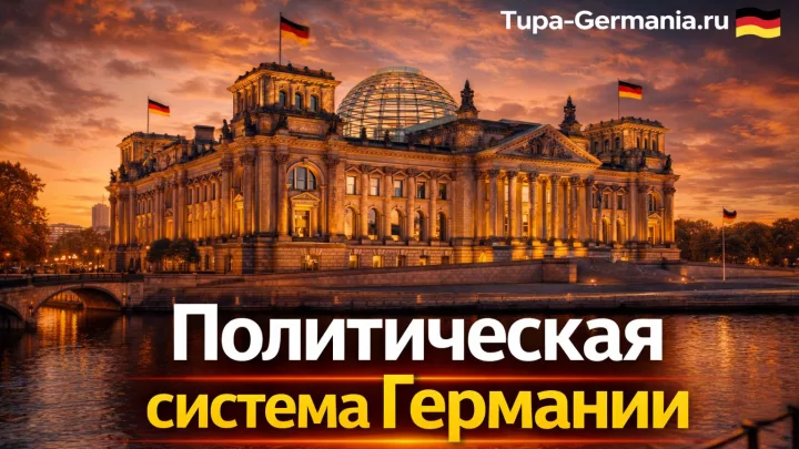 Вид на здание Бундестага со стороны реки