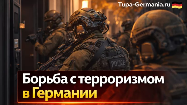 Немецкие полицейские спецназа борются с терроризмом