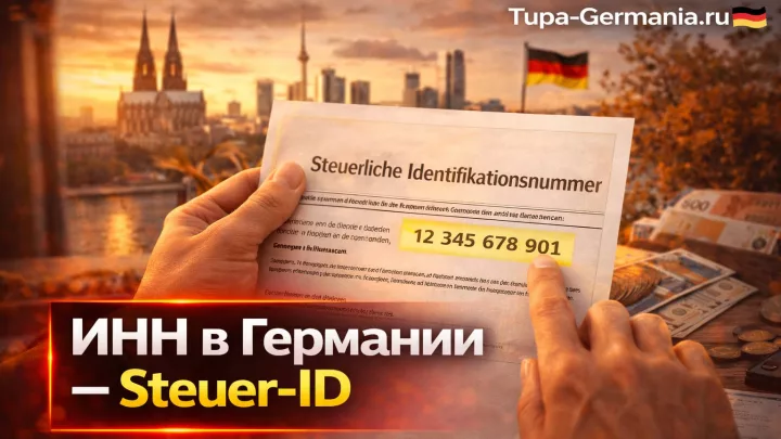 Бумага с налоговым номером ИНН в Германии