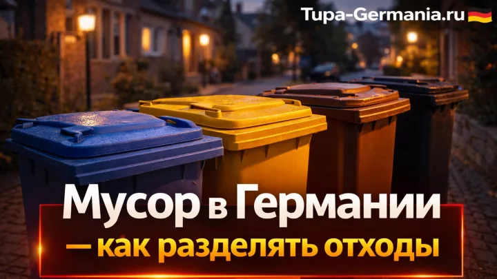 Мусорные ящики на улице в Германии