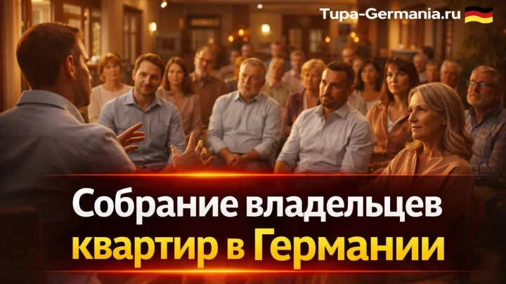Владельцы квартир одного дома в Германии проводят собрание.