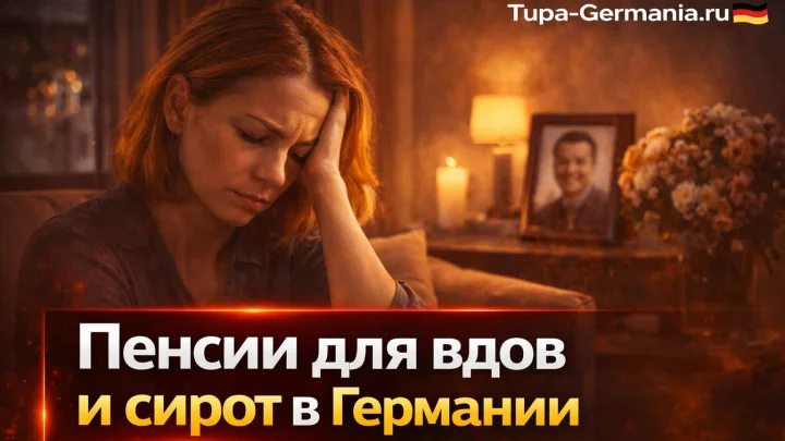 Вдова в Германии получает пенсию по потере кормильца