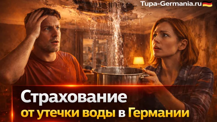 Ущерб от утечки воды в доме в Германии
