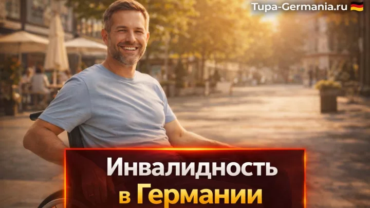 Инвалид в кресле доволен в Германии