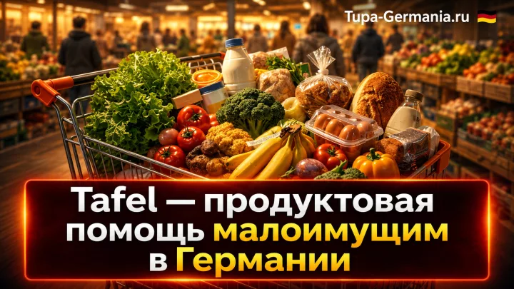 Тележка в немецком магазине для малоимущих