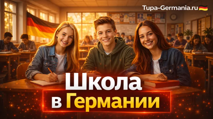 Школьники в классе немецкой школы
