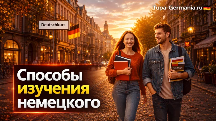 Школьник учит немецкий язык