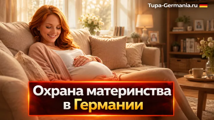 Беременная женщина в Германии в отпуске