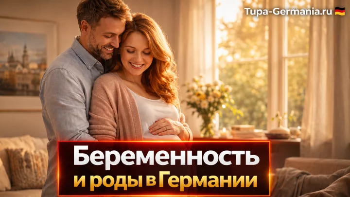 Семейная пара обнявшись, женщина беременна в Германии.