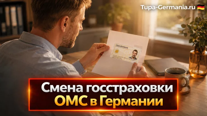 Мужчина поменял медстраховку в Германии и получил в конверте новую карту.