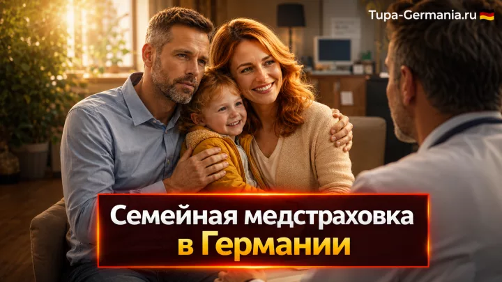 Семья в Германии застрахована в медстраховке бесплатно