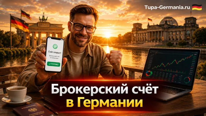 Инвестор в Германии открыл счёт у брокера онлайн.