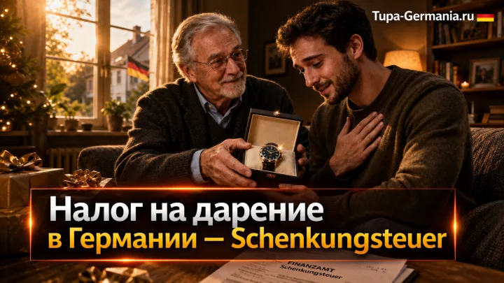 Пожилой немец дарит сыну ценный подарок, облагаемый налогом