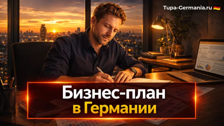 Немецкий бизнесмен составляет бизнес-план