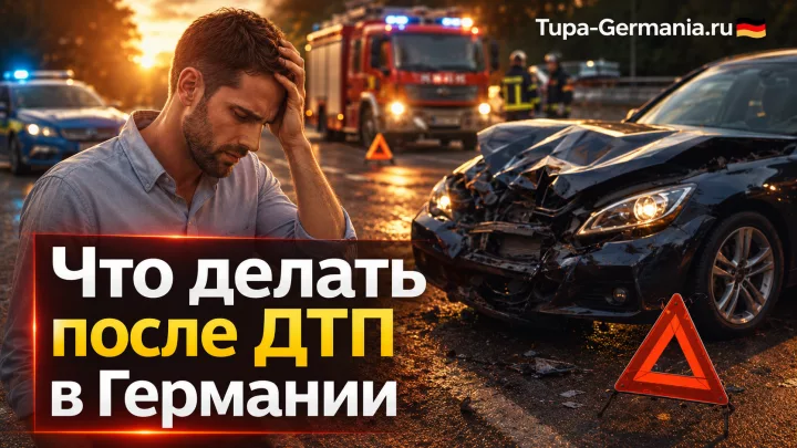 Водитель попал в ДТП в Германии