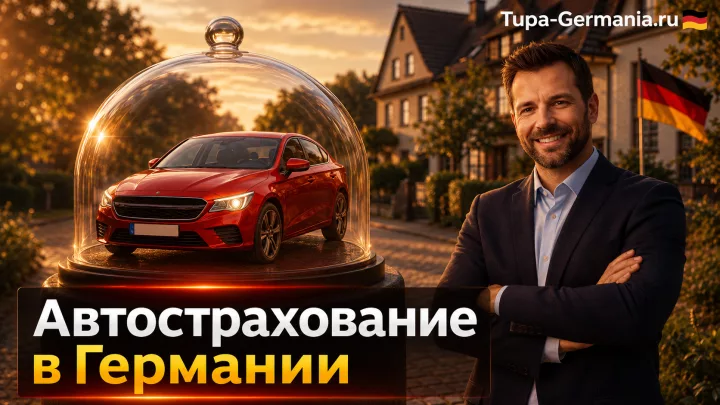 Автомобиль под колбой как символ страхования