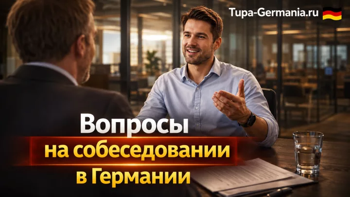 Собеседующий в Германии задаёт вопрос