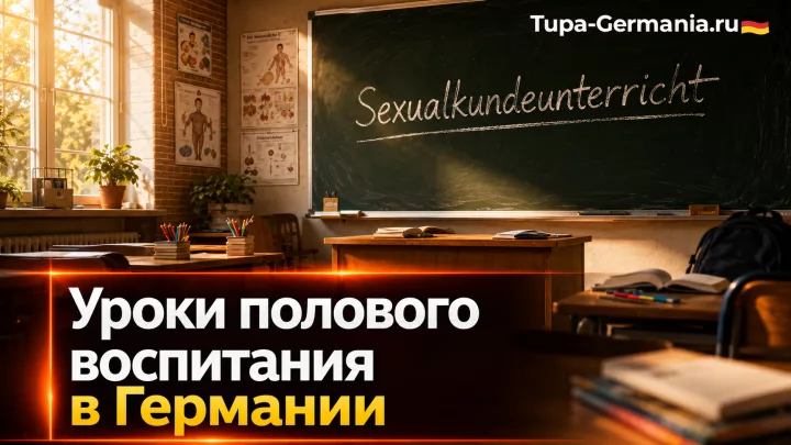 На доске в немецкой школе написано Sexualkundeunterricht