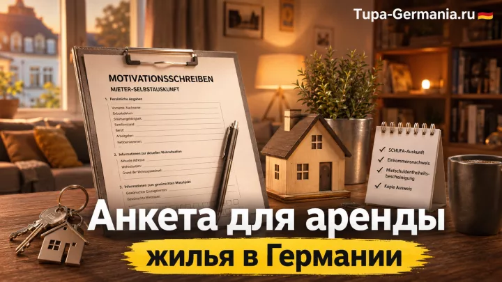 Bewerbung для поиска аренды в Германии