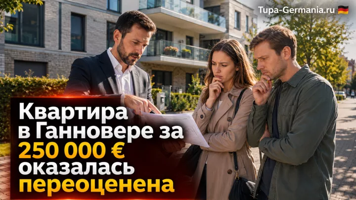 Немецкий риэлтор убеждает клиентов, что квартира переоценена