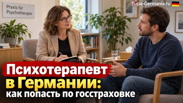 Пациент на приёме у немецкого психотерапевта