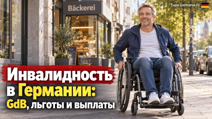 Инвалид в кресле доволен в Германии