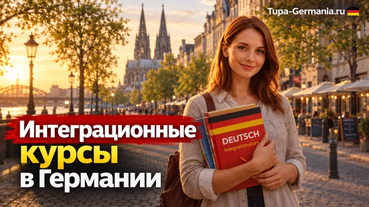 Иностранка посещает интеграционный курс в Германии