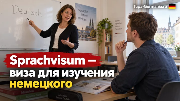Иностранец на интенсивных занятиях немецким языком