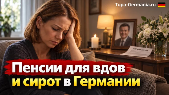 Вдова в Германии получает пенсию по потере кормильца