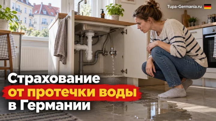 Девушка застрахована от протечки воды в Германии