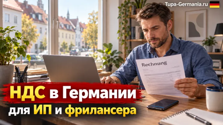 Немецкий предприниматель выставляет счёт с НДС