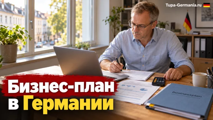 Немецкий бизнесмен составляет бизнес-план