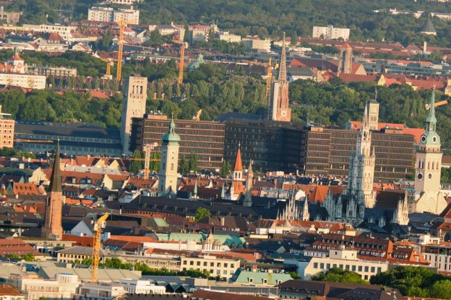 Новостройки в немецком городе панорама